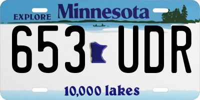 MN license plate 653UDR