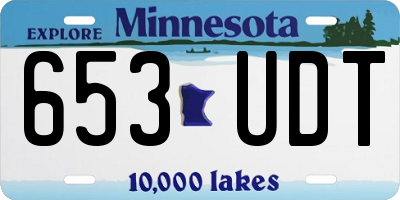 MN license plate 653UDT
