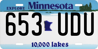 MN license plate 653UDU