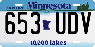 MN license plate 653UDV