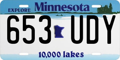 MN license plate 653UDY