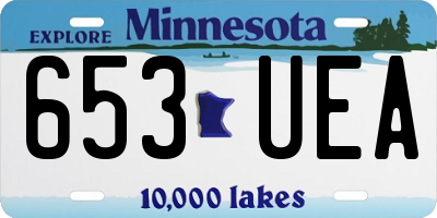 MN license plate 653UEA