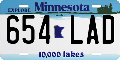 MN license plate 654LAD