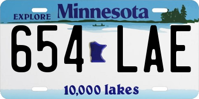 MN license plate 654LAE