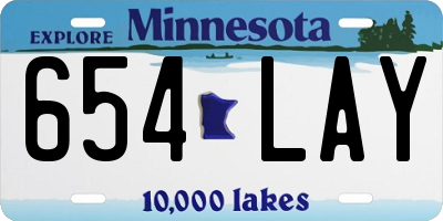 MN license plate 654LAY