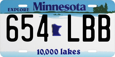 MN license plate 654LBB