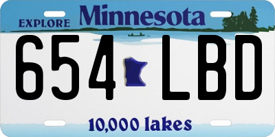 MN license plate 654LBD