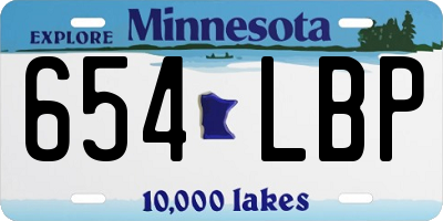 MN license plate 654LBP