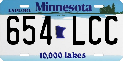 MN license plate 654LCC