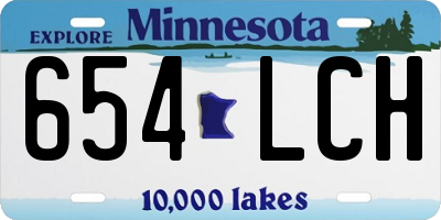 MN license plate 654LCH