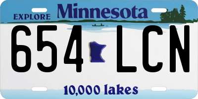 MN license plate 654LCN