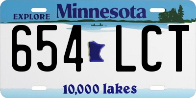 MN license plate 654LCT