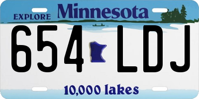 MN license plate 654LDJ