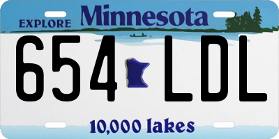 MN license plate 654LDL