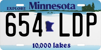 MN license plate 654LDP