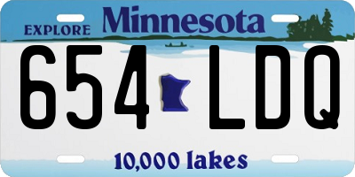 MN license plate 654LDQ