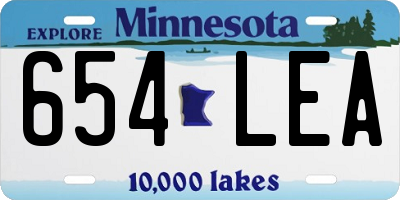 MN license plate 654LEA