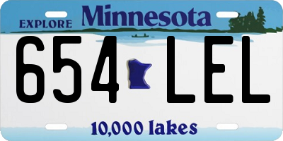 MN license plate 654LEL