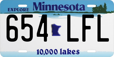 MN license plate 654LFL