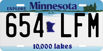MN license plate 654LFM