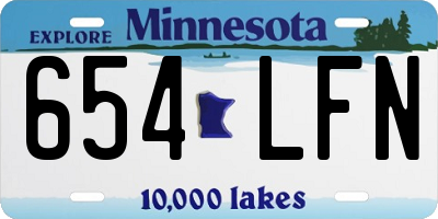MN license plate 654LFN