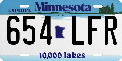 MN license plate 654LFR