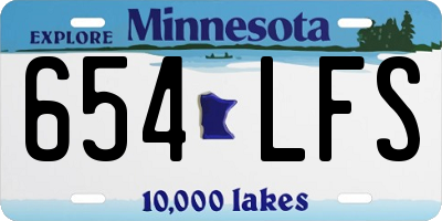 MN license plate 654LFS