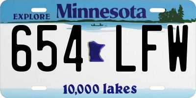MN license plate 654LFW