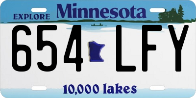MN license plate 654LFY