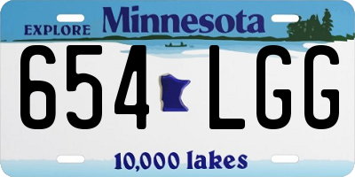 MN license plate 654LGG