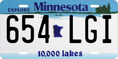 MN license plate 654LGI