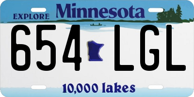 MN license plate 654LGL