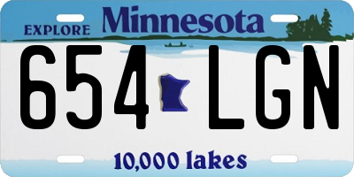 MN license plate 654LGN