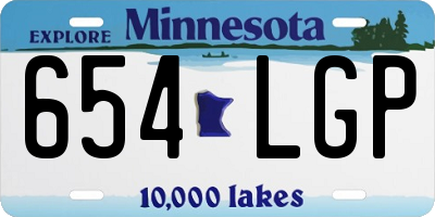 MN license plate 654LGP