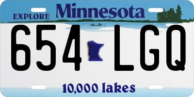 MN license plate 654LGQ
