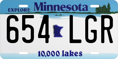 MN license plate 654LGR