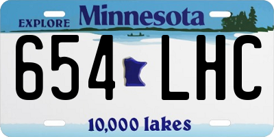 MN license plate 654LHC