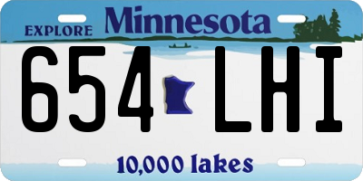 MN license plate 654LHI