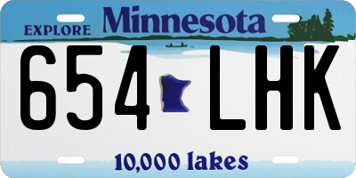 MN license plate 654LHK