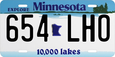 MN license plate 654LHO