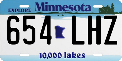 MN license plate 654LHZ