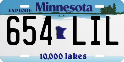 MN license plate 654LIL