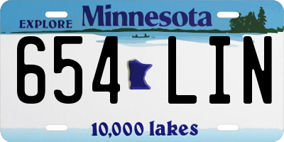 MN license plate 654LIN