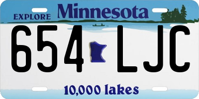 MN license plate 654LJC