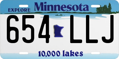 MN license plate 654LLJ