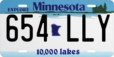 MN license plate 654LLY