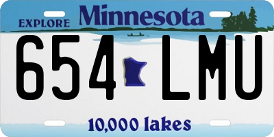 MN license plate 654LMU