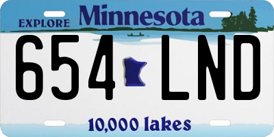 MN license plate 654LND