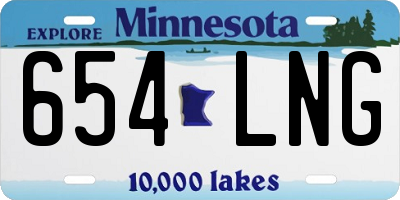MN license plate 654LNG