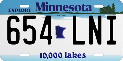 MN license plate 654LNI